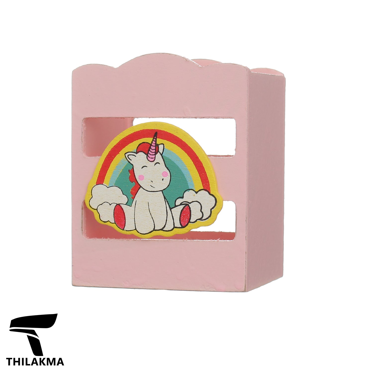 Wooden Unicorn Pen Holder