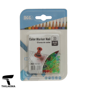 Colour Push Pins - 8*23MM/55Pcs