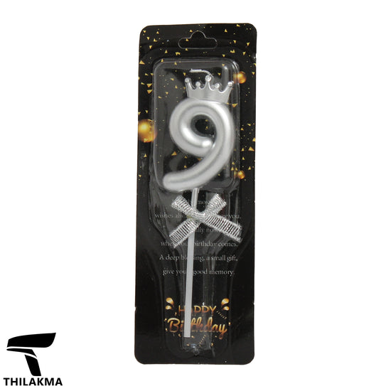 Shiny Number Candle - 09