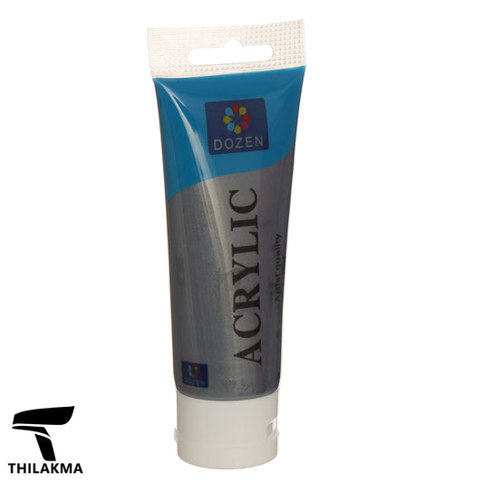 Acrylic Colour Paint Tube 75ml  - Silver