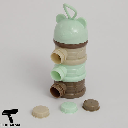 Portable Baby Milk Powder Storage Container - 3 Layers