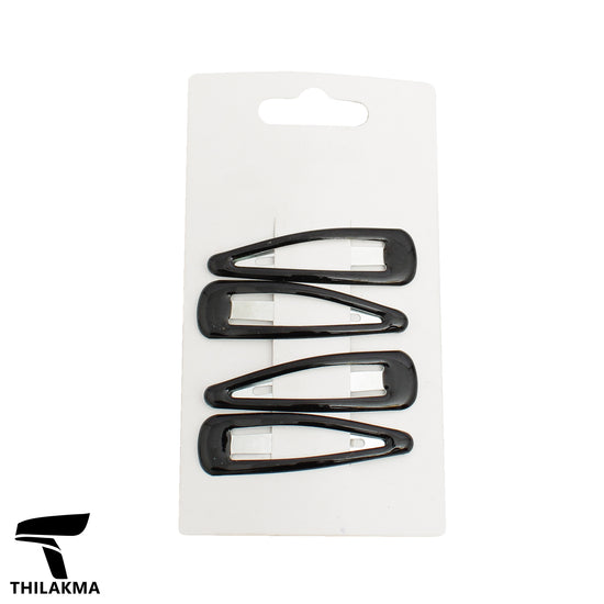 Black Hair Clips - 4 pcs