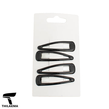 Black Hair Clips - 4 pcs