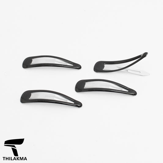 Black Hair Clips - 4 pcs