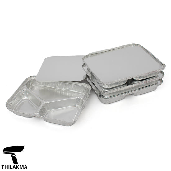 Aluminium Foil Containers with Lids - 4 pcs