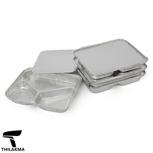 Aluminium Foil Containers with Lids - 4 pcs