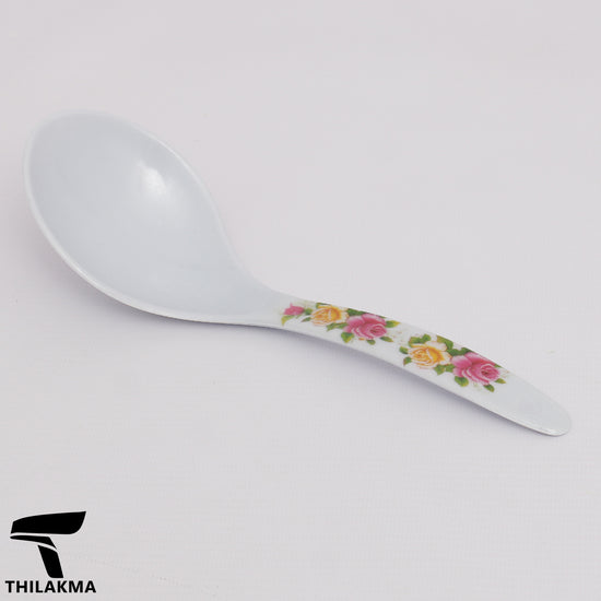 Melamine Rice Spoon with Floral Print Handle