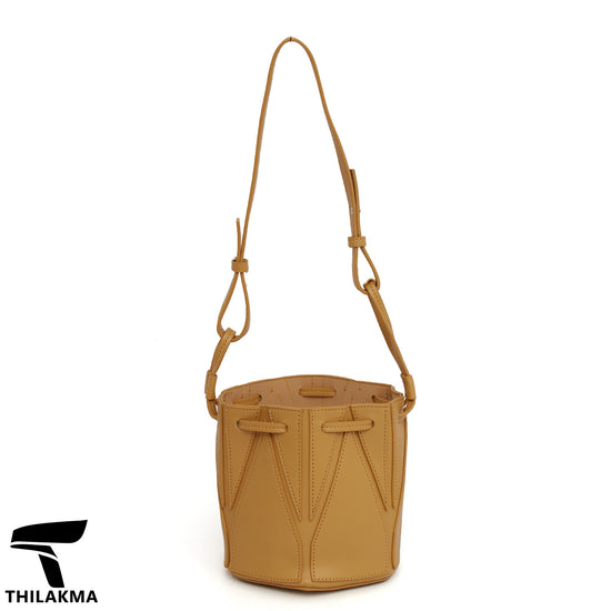 Stylish Solid Color Bucket Bag