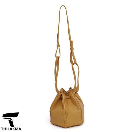 Stylish Solid Color Bucket Bag