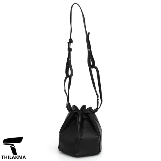 Stylish Solid Color Bucket Bag