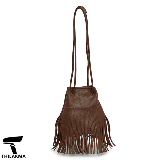 Stylish Fringe Bucket Bag