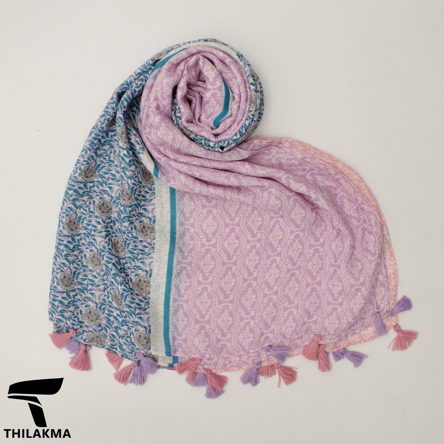 Ladies Printed Shawl with Tassels