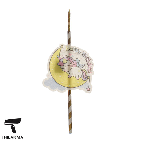 Light Up Unicorn Cake Candle & Topper