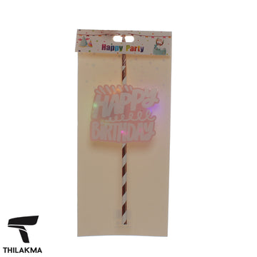 Light Up Birthday Cake Candle & Topper