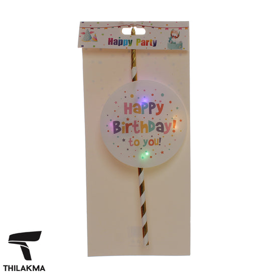 Light Up Birthday Cake Candle & Topper