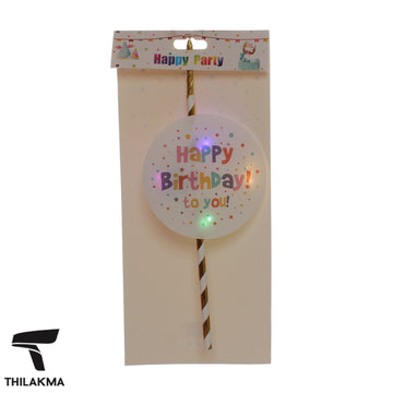 Light Up Birthday Cake Candle & Topper