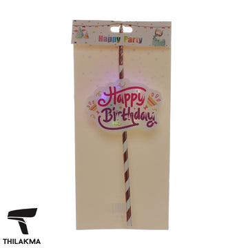 Light Up Birthday Cake Candle & Topper