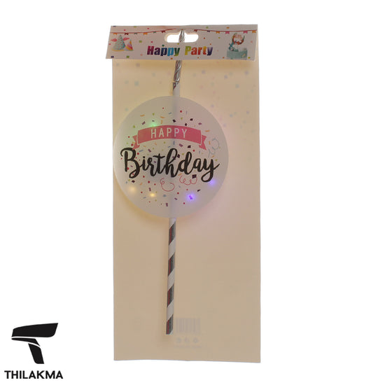 Light Up Birthday Cake Candle & Topper