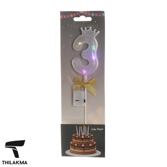Light Up Number Cake Topper