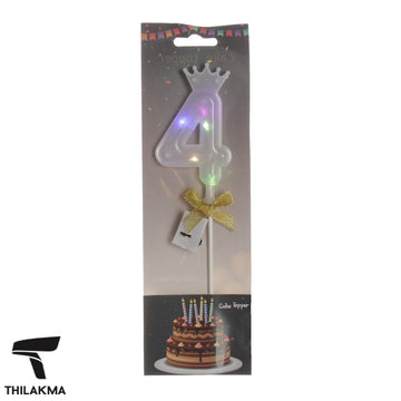Light Up Number Cake Topper