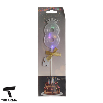 Light Up Number Cake Topper