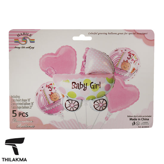 Baby Girl Foil Balloon Set