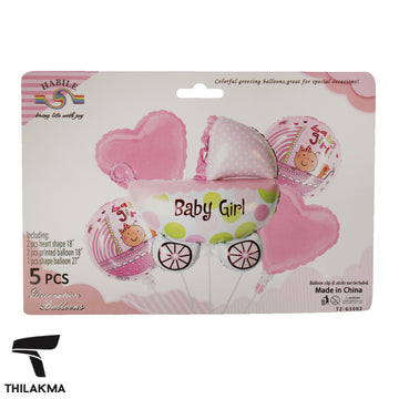 Baby Girl Foil Balloon Set