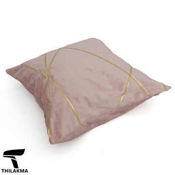 Cushion Cover with Gold Foil Geometric Pattern