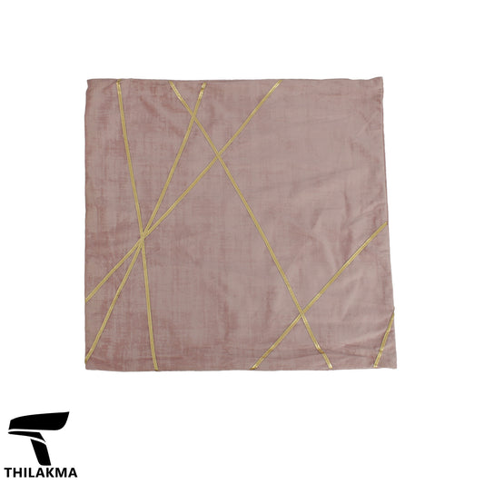 Cushion Cover with Gold Foil Geometric Pattern