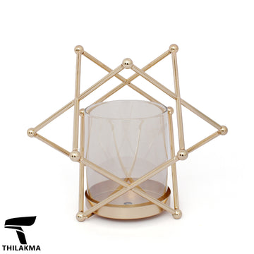 Gold Geometric Candle Holder